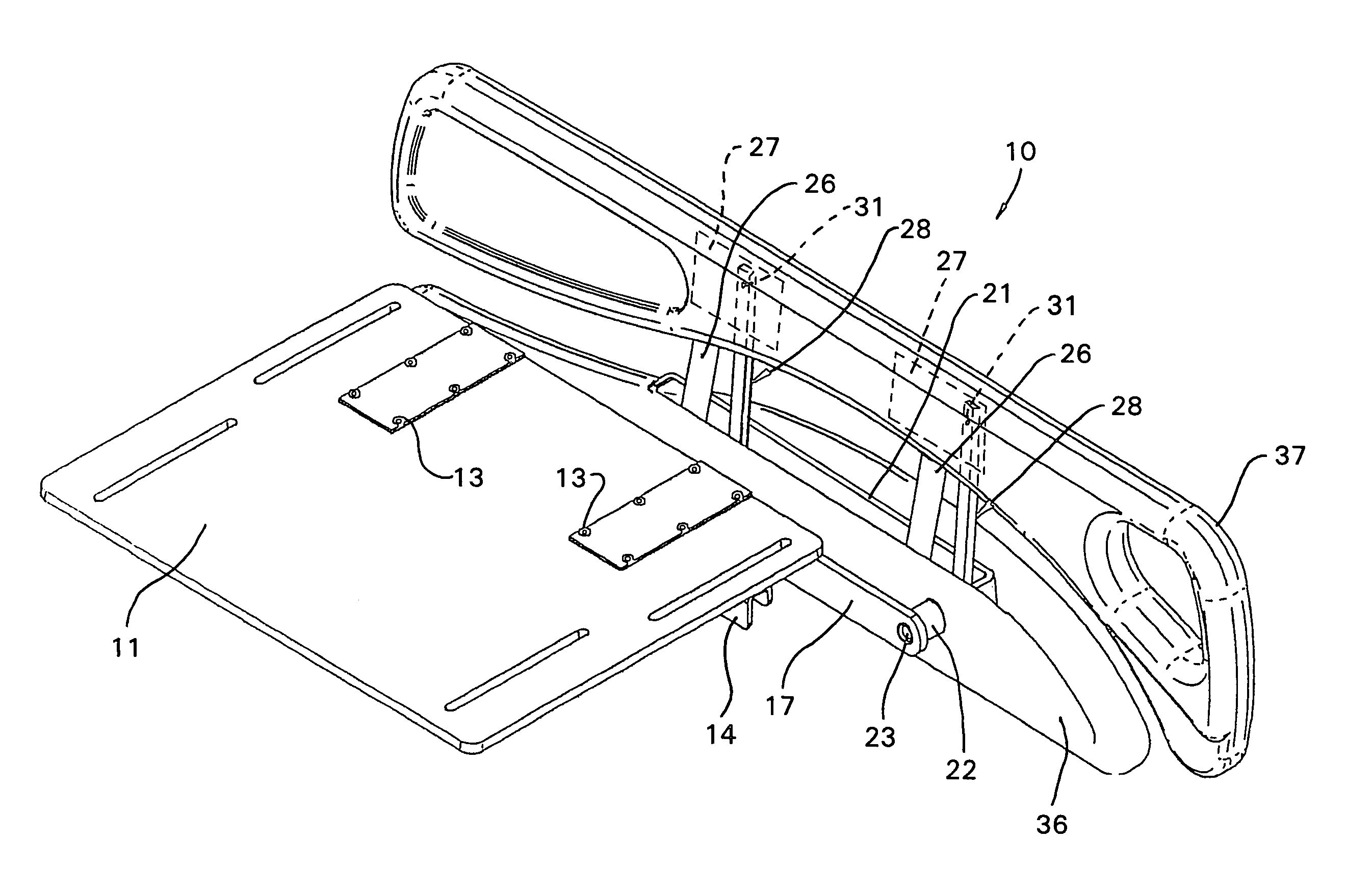 Collapsible siderail assembly