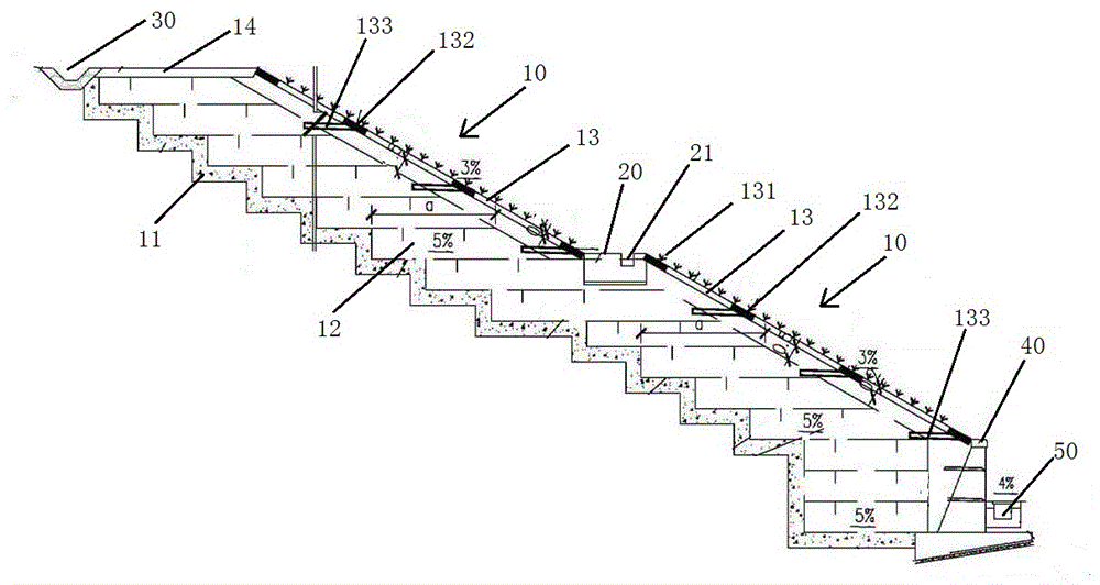 Construction method for reinforced soil drainage composite revetment structure