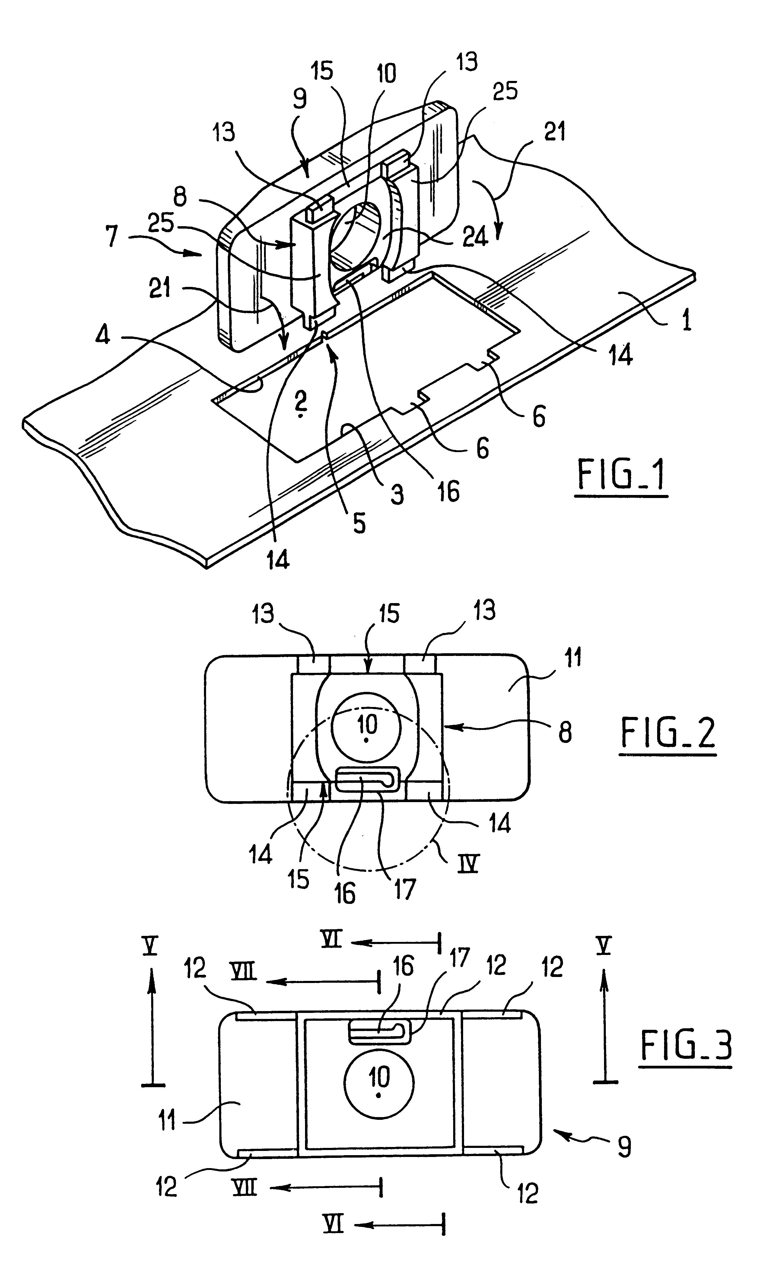 Sliding mount for securing a plastics motor vehicle body part piece on a support