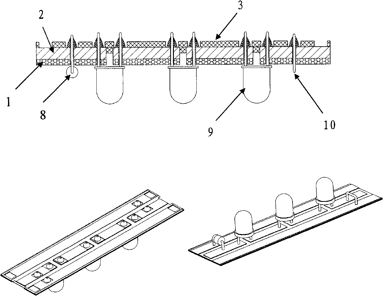 Single-sided circuit board made by arranging flat wires side by side and making method thereof