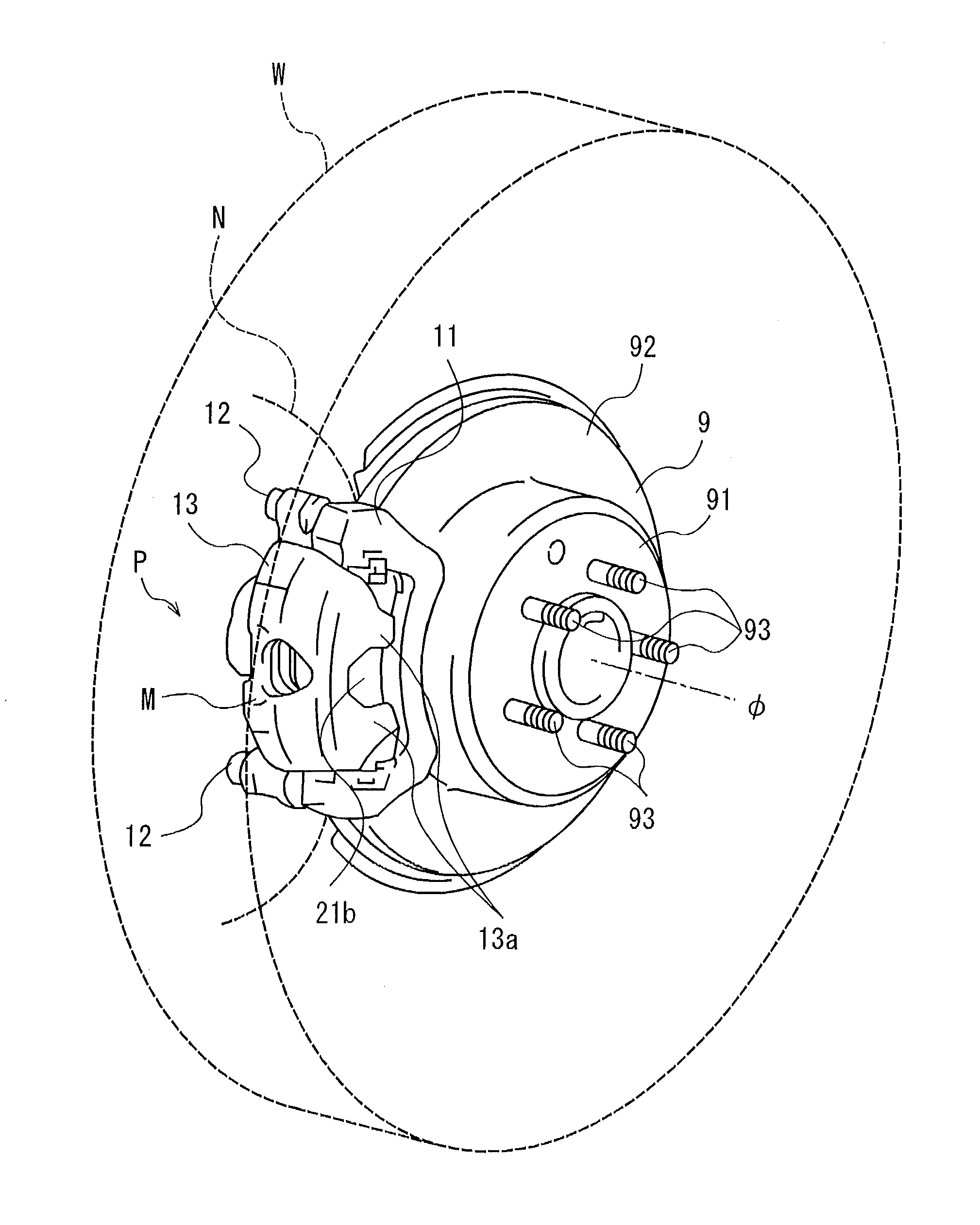 Electric parking brake driving device and electric parking brake device