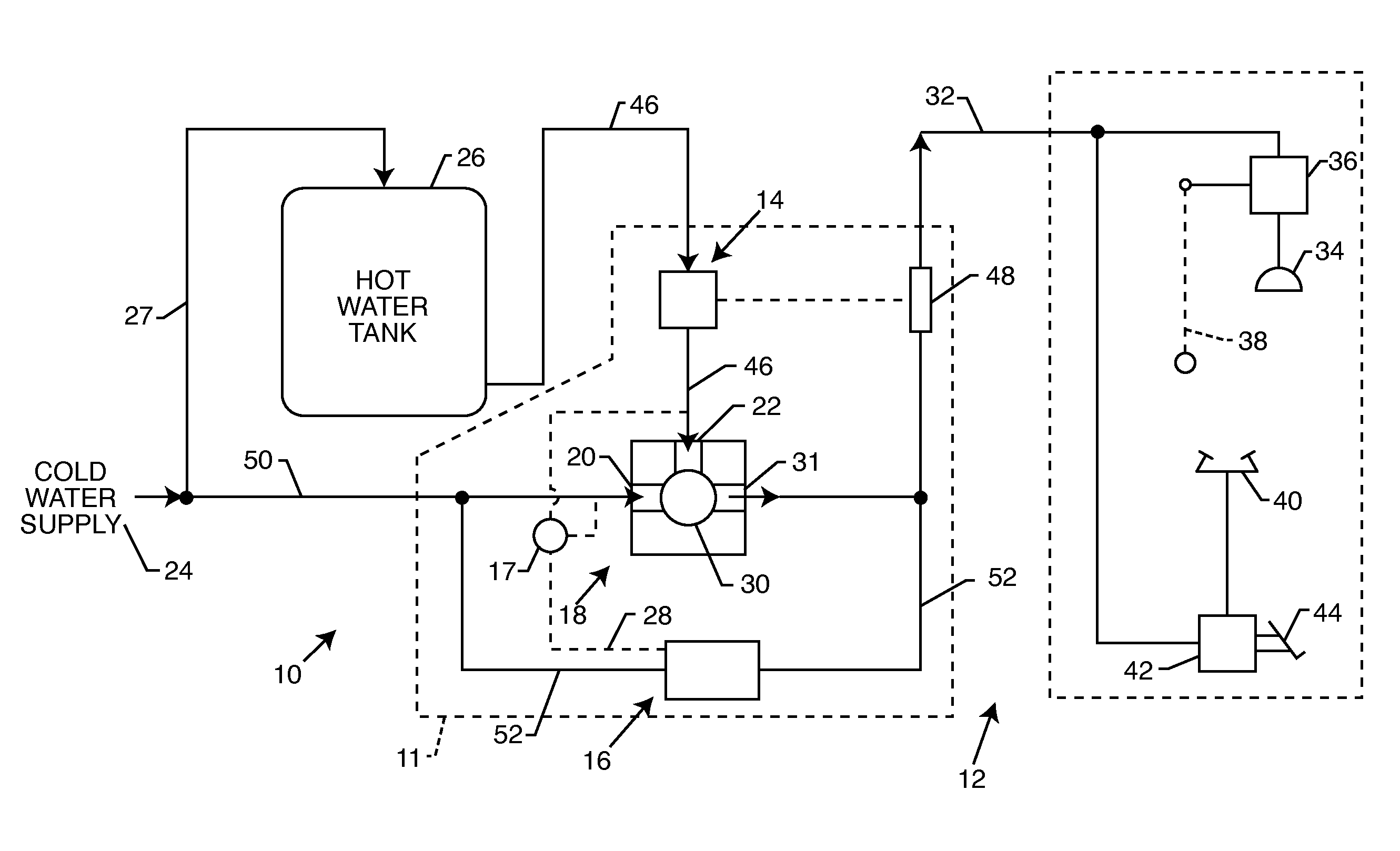 Thermostatic mixing valve unit