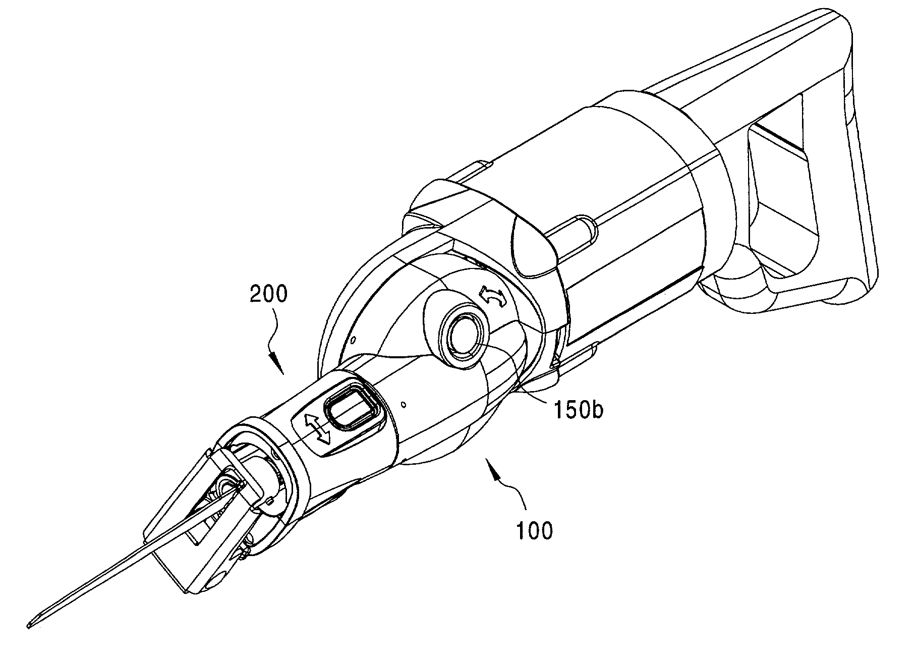 Adjustable reciprocating saw