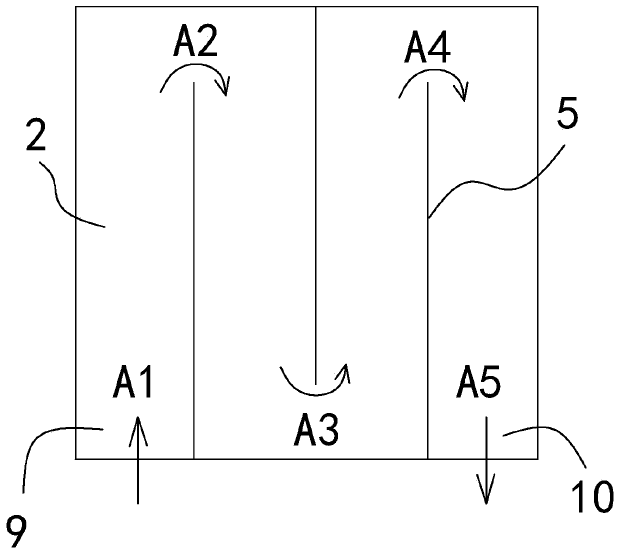 Ecological composite breeding system with cooperation of fishing and rice