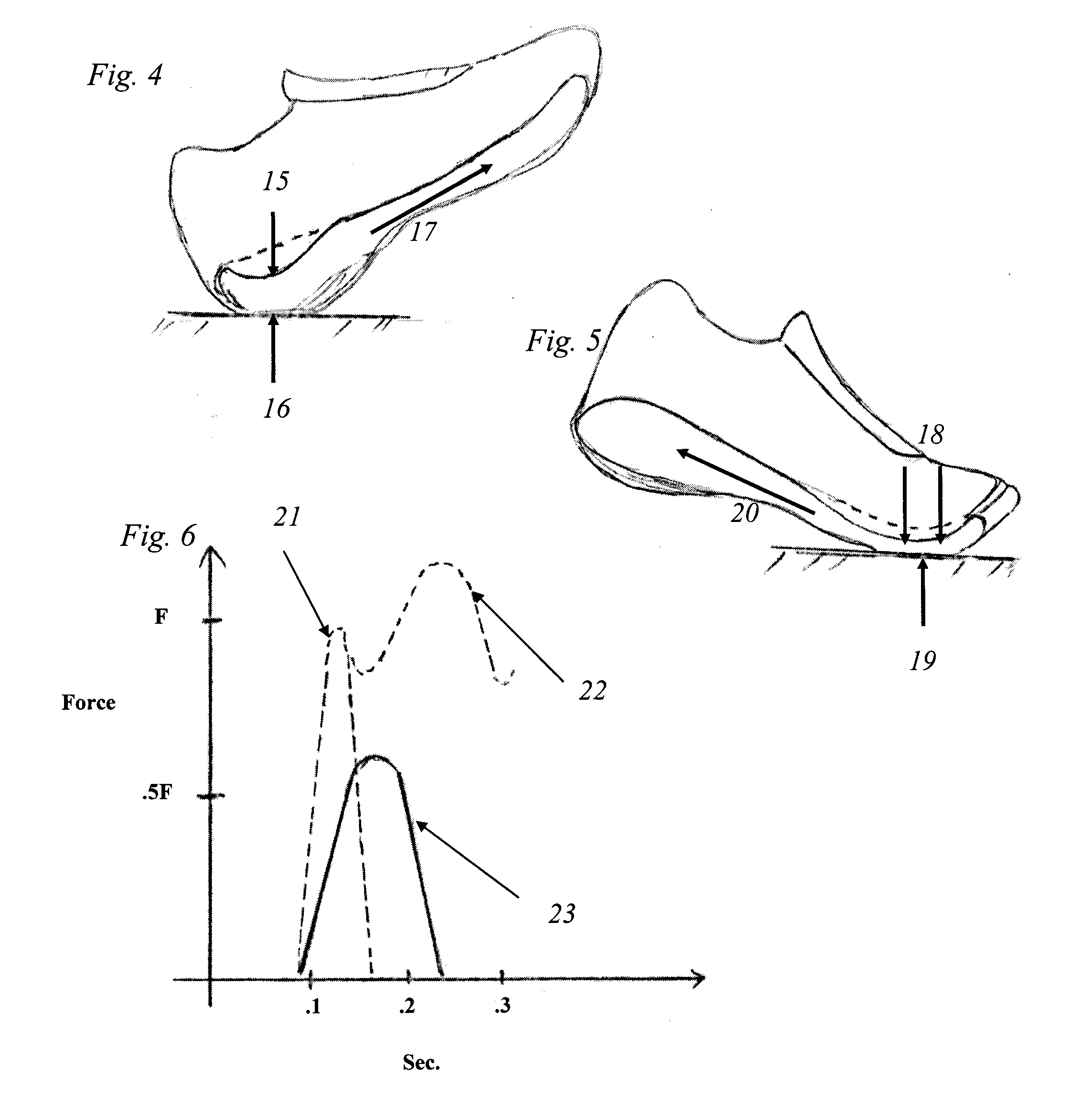 Soft heel running shoe