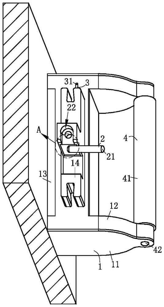 A protective fixing device for hoisting glass used in buildings