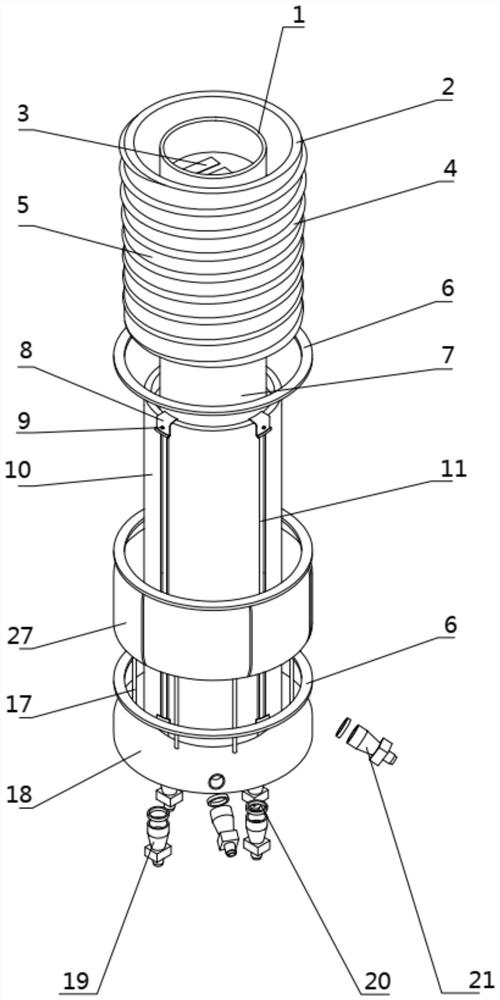 Connecting structure for inflatable unfolding cabin of lunar building