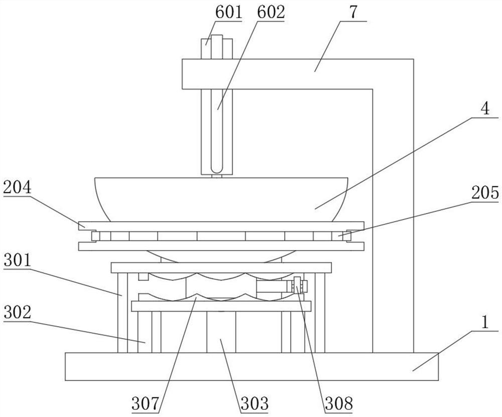 Stir-frying device for making tea oil and using method of stir-frying device