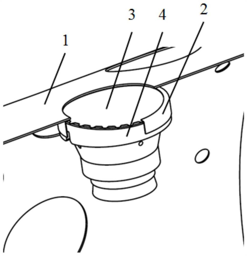 Metal integrated skin structure of rail-controlled engine