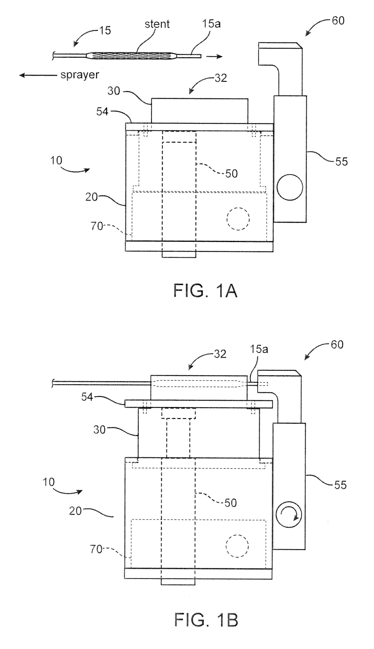 Dryers for removing solvent from a drug-eluting coating applied to medical devices