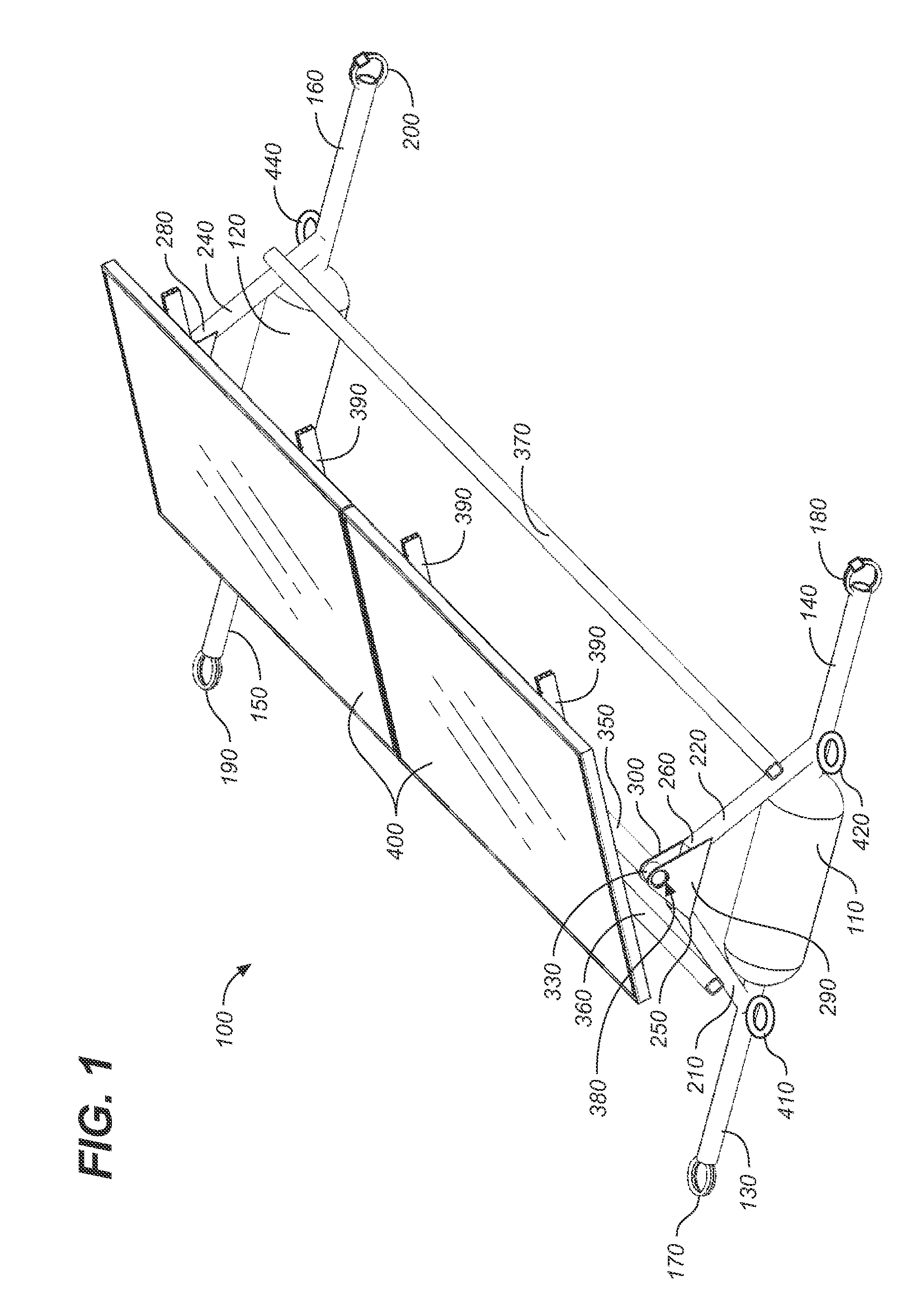 Floating support structure for a solar panel array