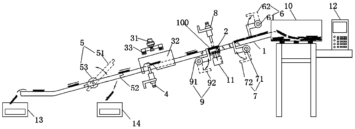 Medical anastomat detection device