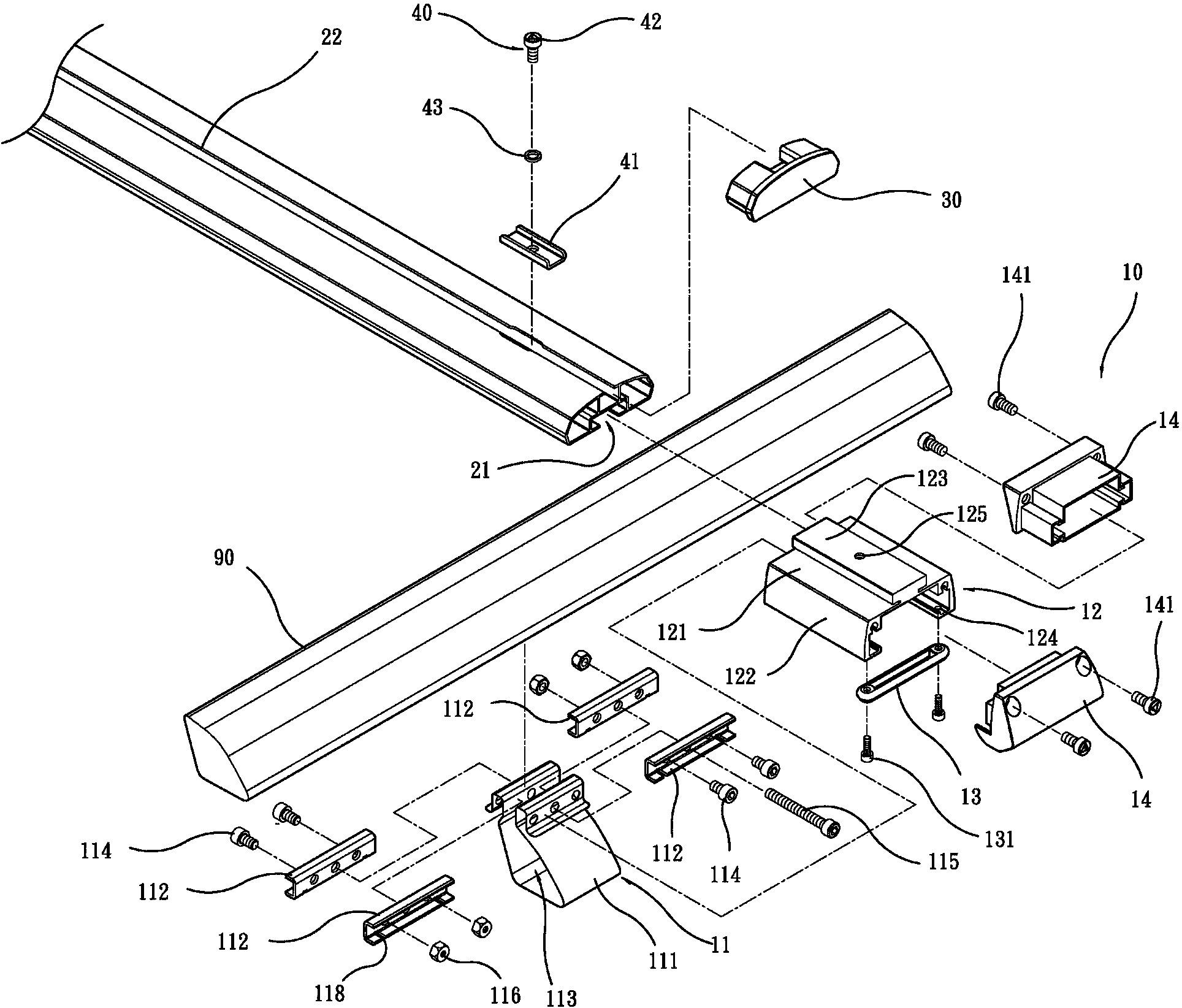 Top holder with object bearing baskets