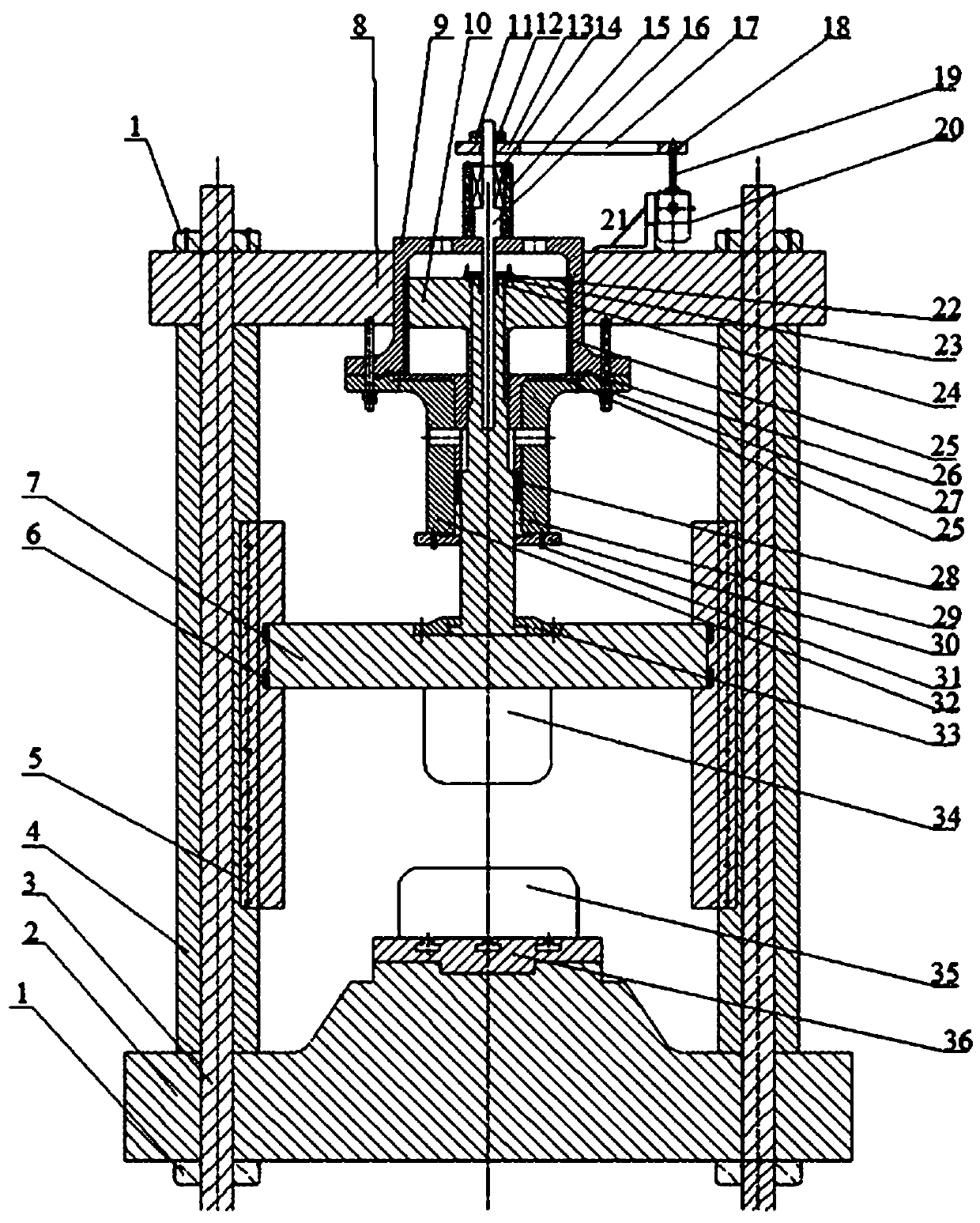 An integrated hybrid drive double-cylinder series booster hydraulic press