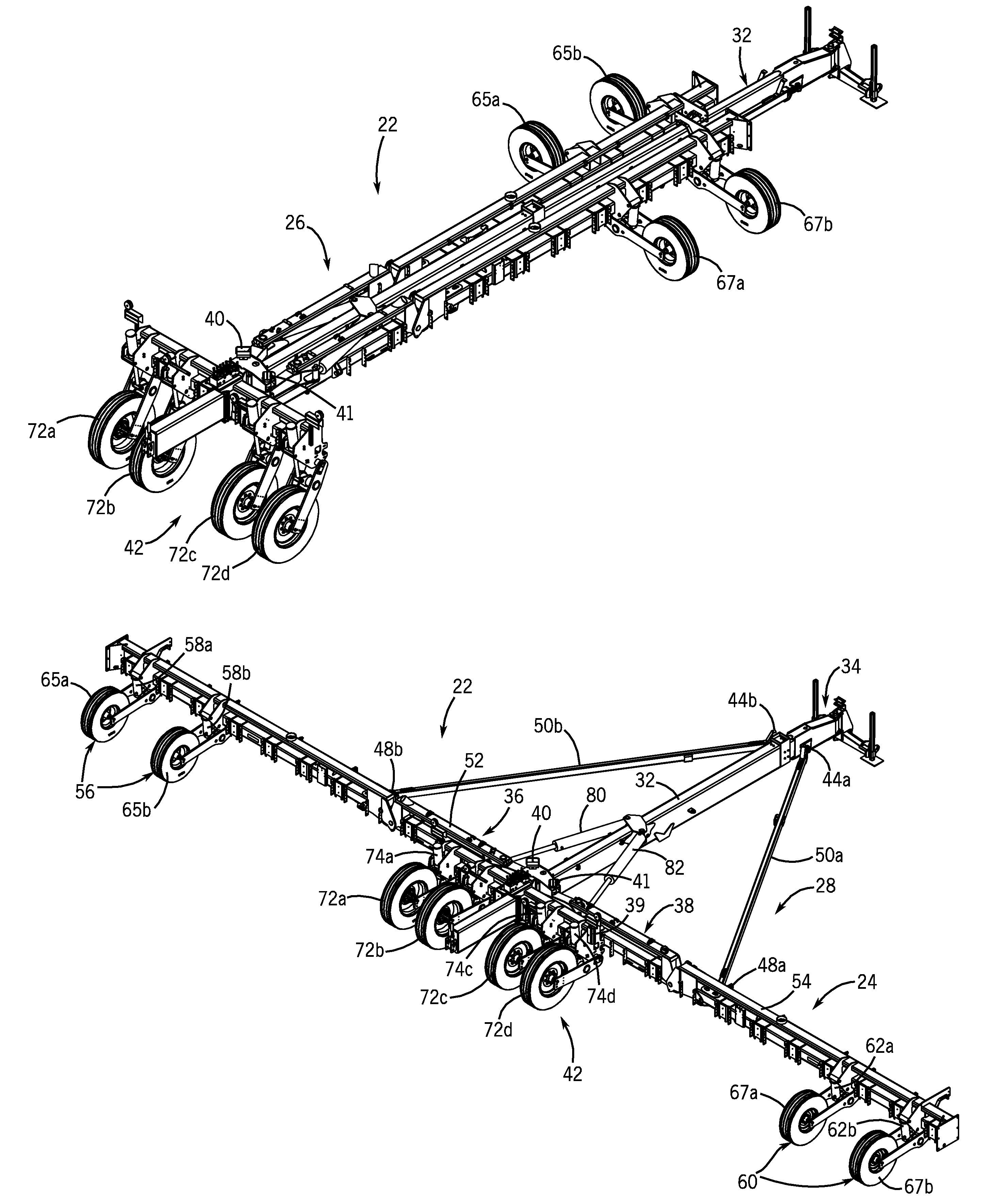 Front fold planter lift and fold hydraulic control system