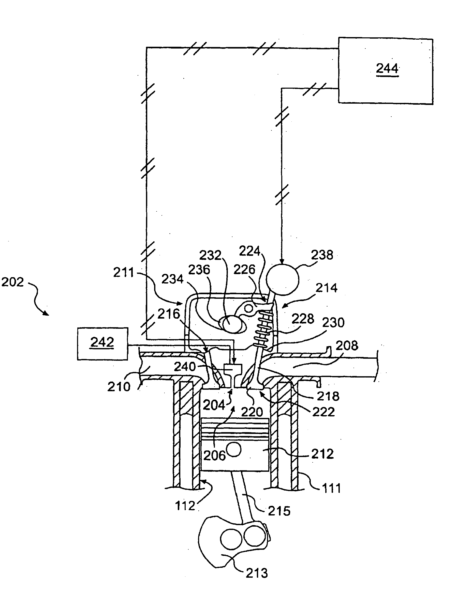 Combustion engine including engine valve actuation system