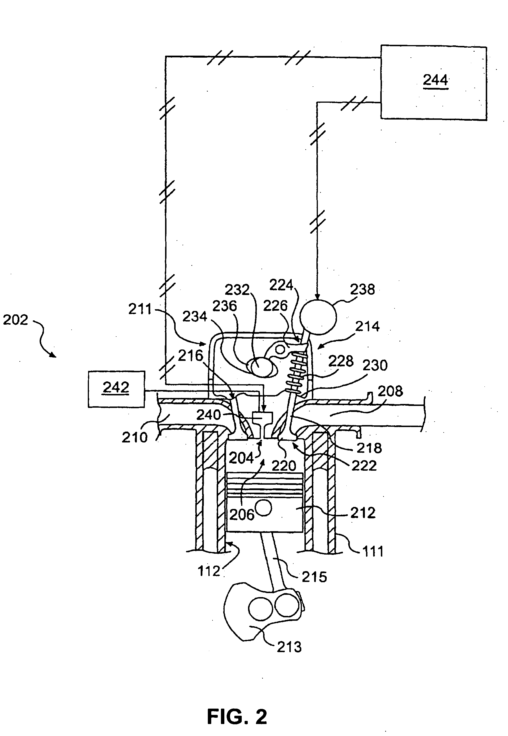 Combustion engine including engine valve actuation system