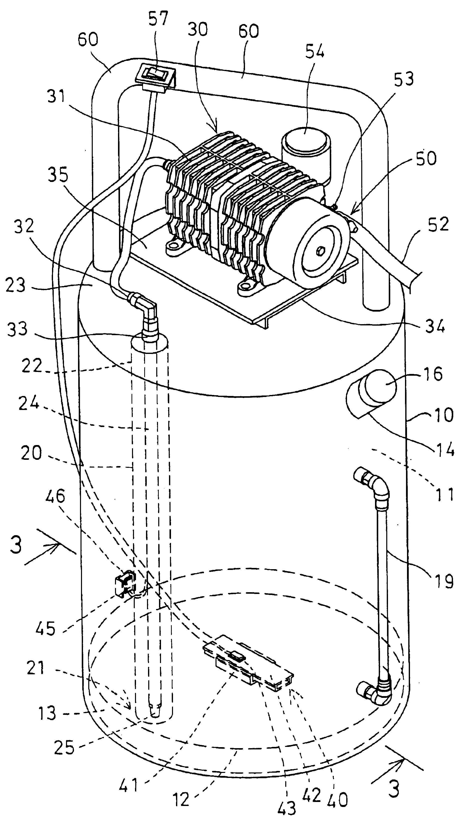 Fuel container having air supplying device