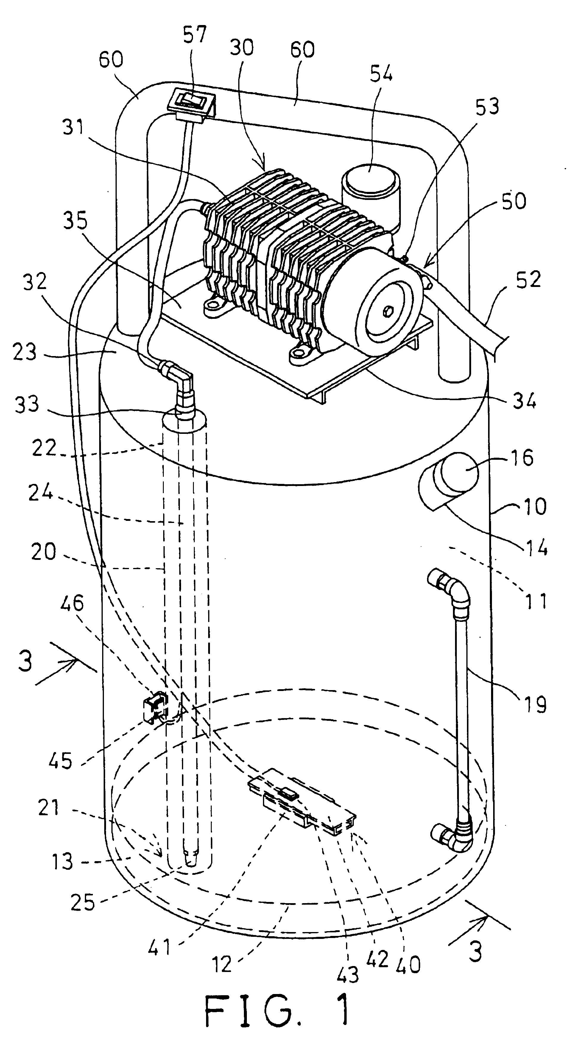 Fuel container having air supplying device