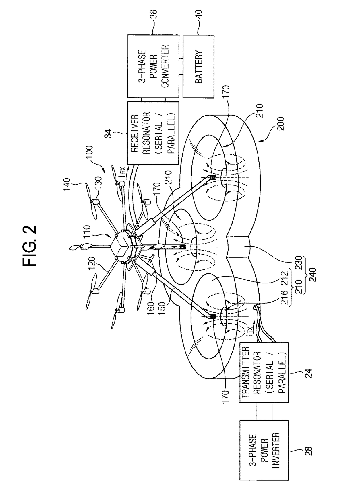 Three-Phase Wireless Power Transfer System And Three-Phase Wireless Chargeable Unmanned Aerial Vehicle System Based On The Same