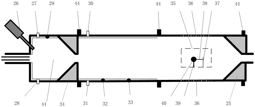 Experimental device for particle combustion under high speed air flow