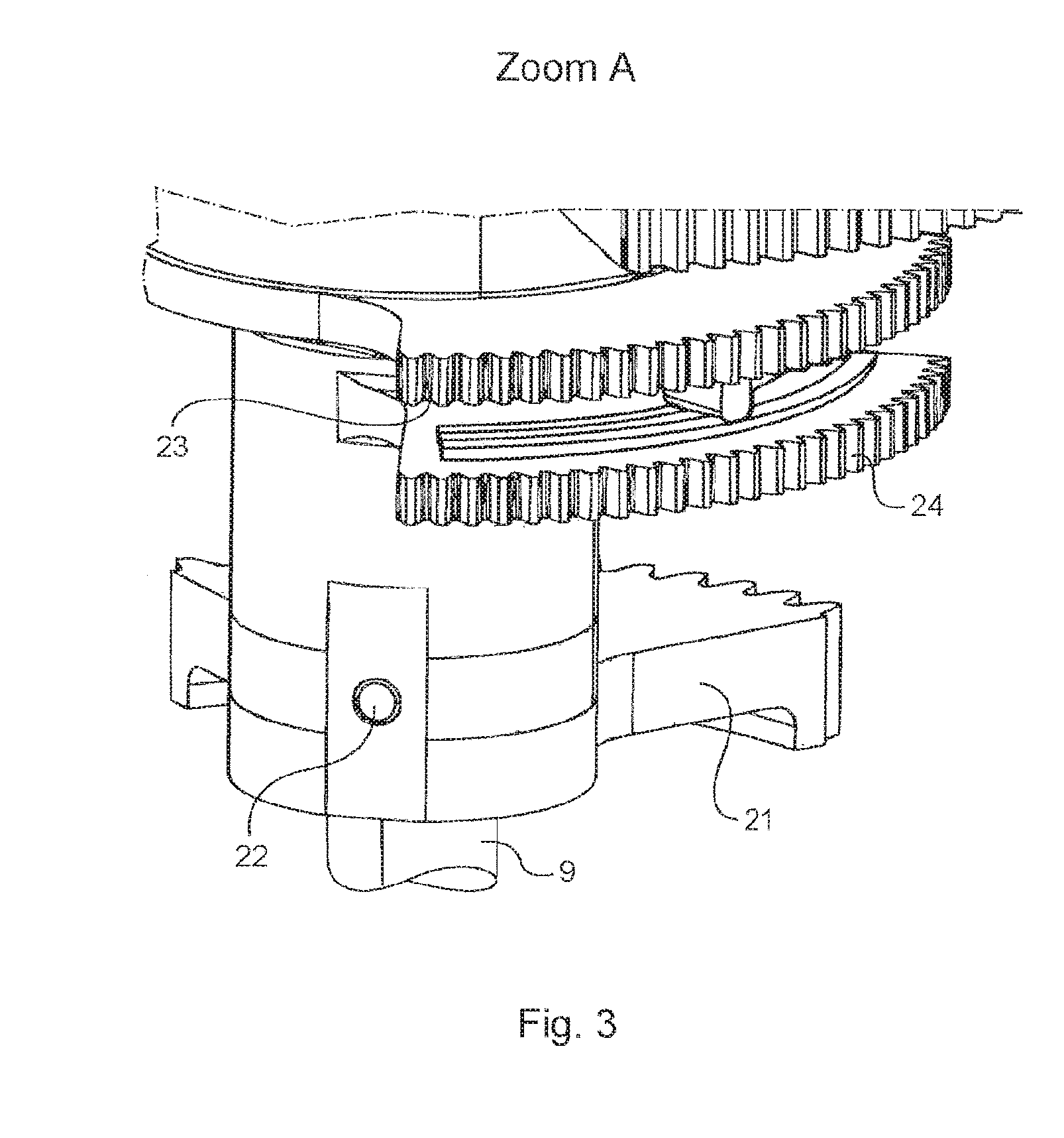 A flight control device for an aircraft