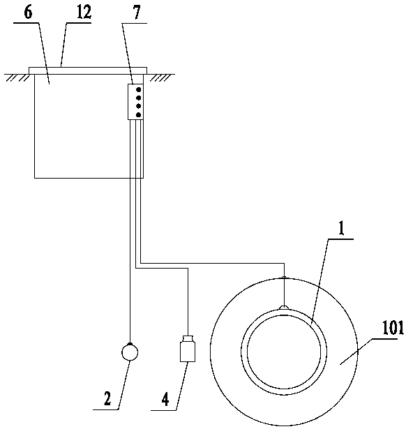 In-casing ribbon magnesium anode anti-corrosion mounting structure and corrosion degree detecting method