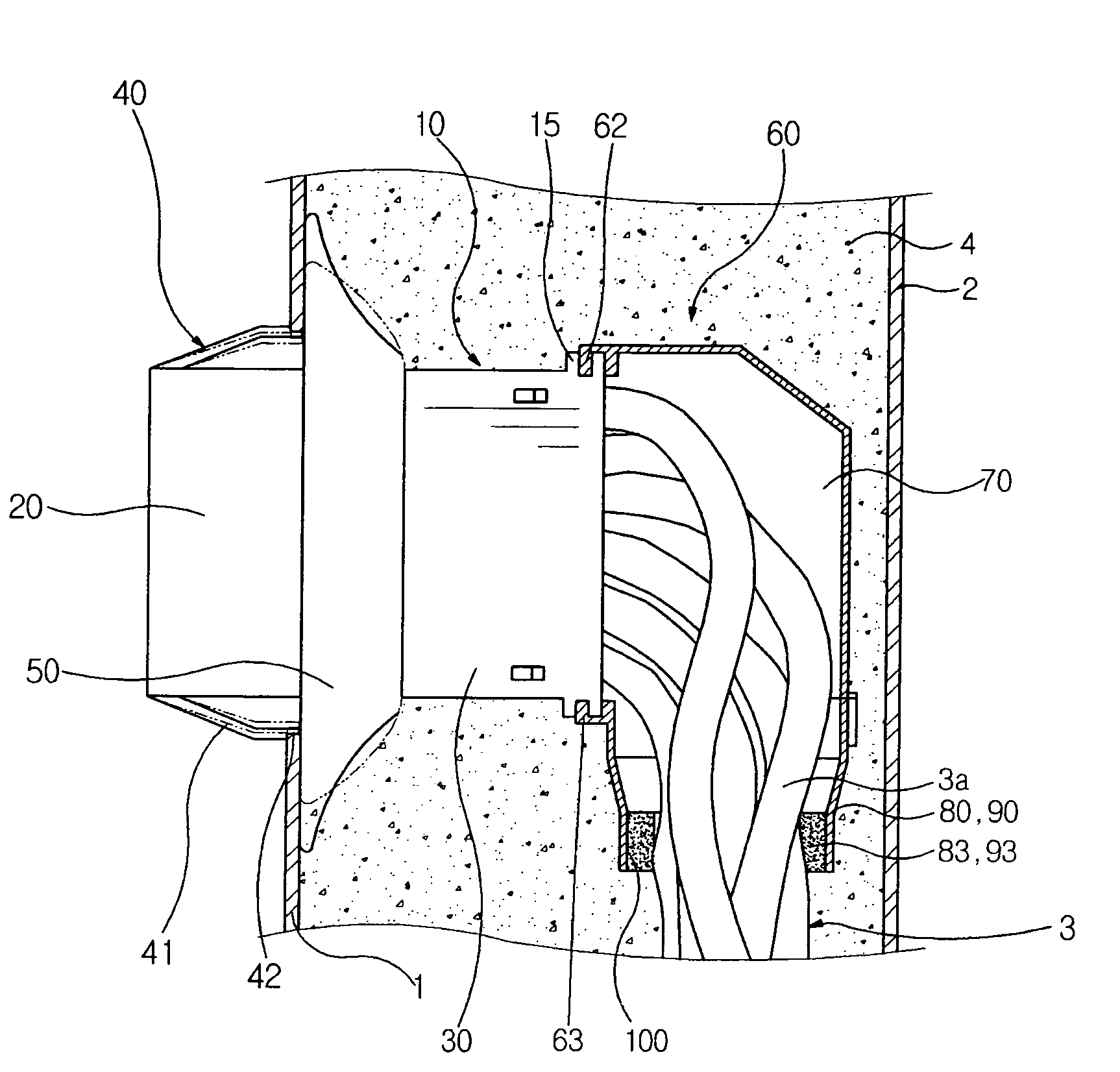 Wire harness fixing device