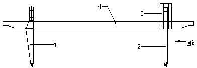 Flexible leg installing structure for double-beam portal crane