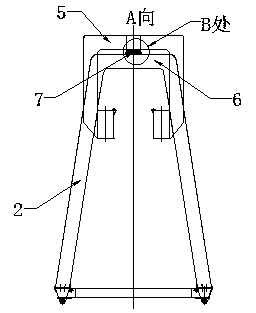 Flexible leg installing structure for double-beam portal crane