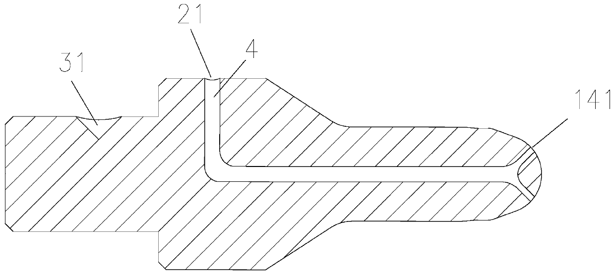 Pipeline part flaring punch die and pipeline forming equipment