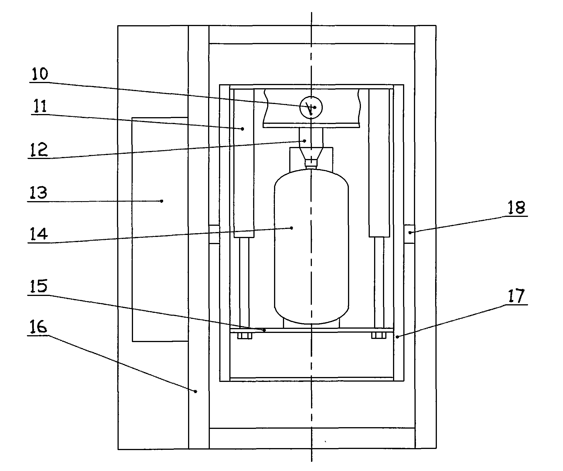 Rotary hydrostatic testing machine for steel bottles of liquefied gas