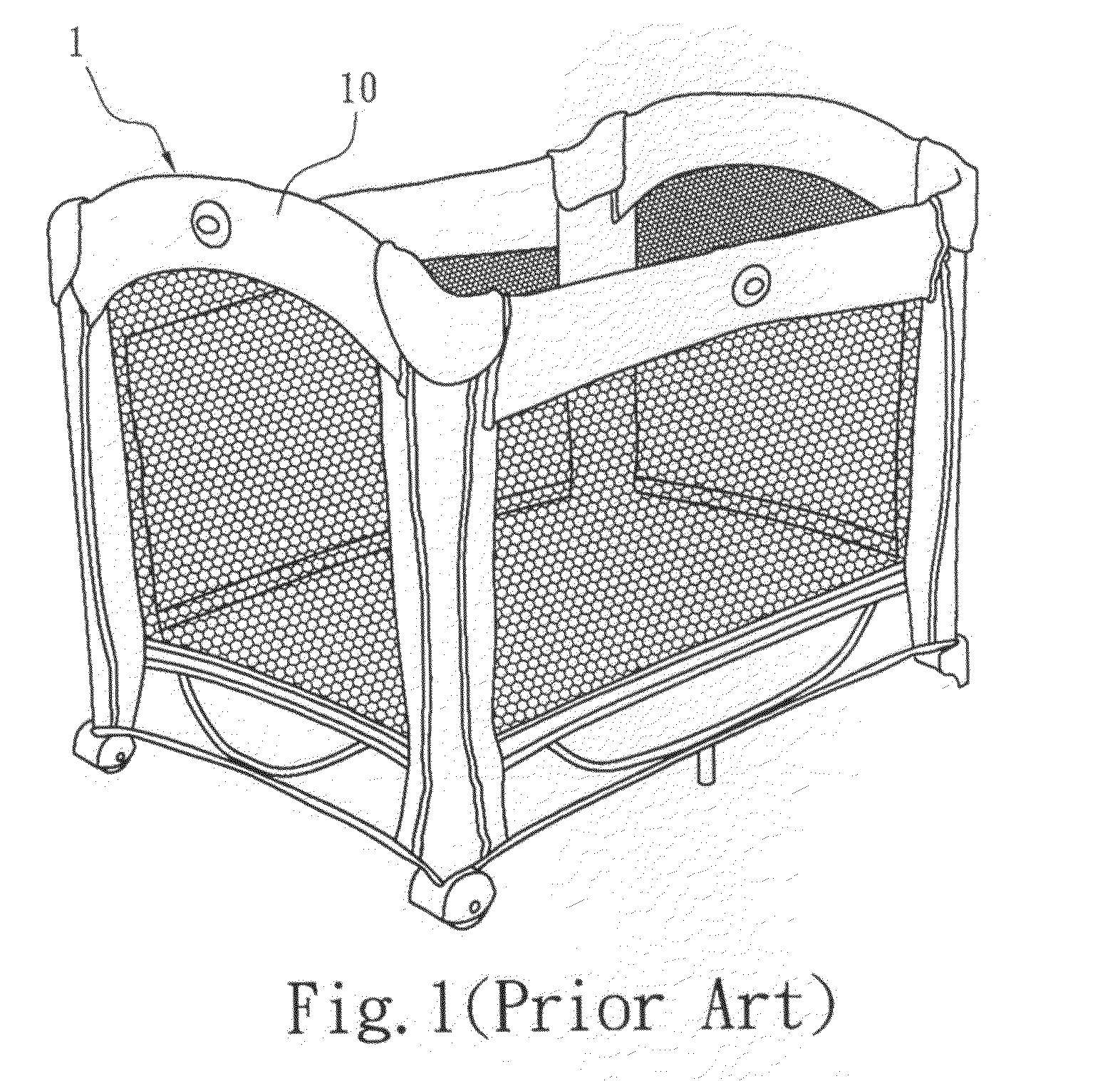 Joining device for rails of a baby bed