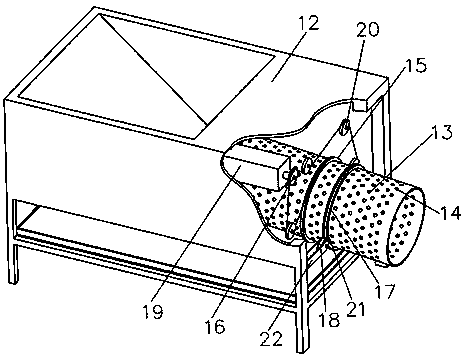 Anti-sticking subsequent treatment flour flicking device for dumplings