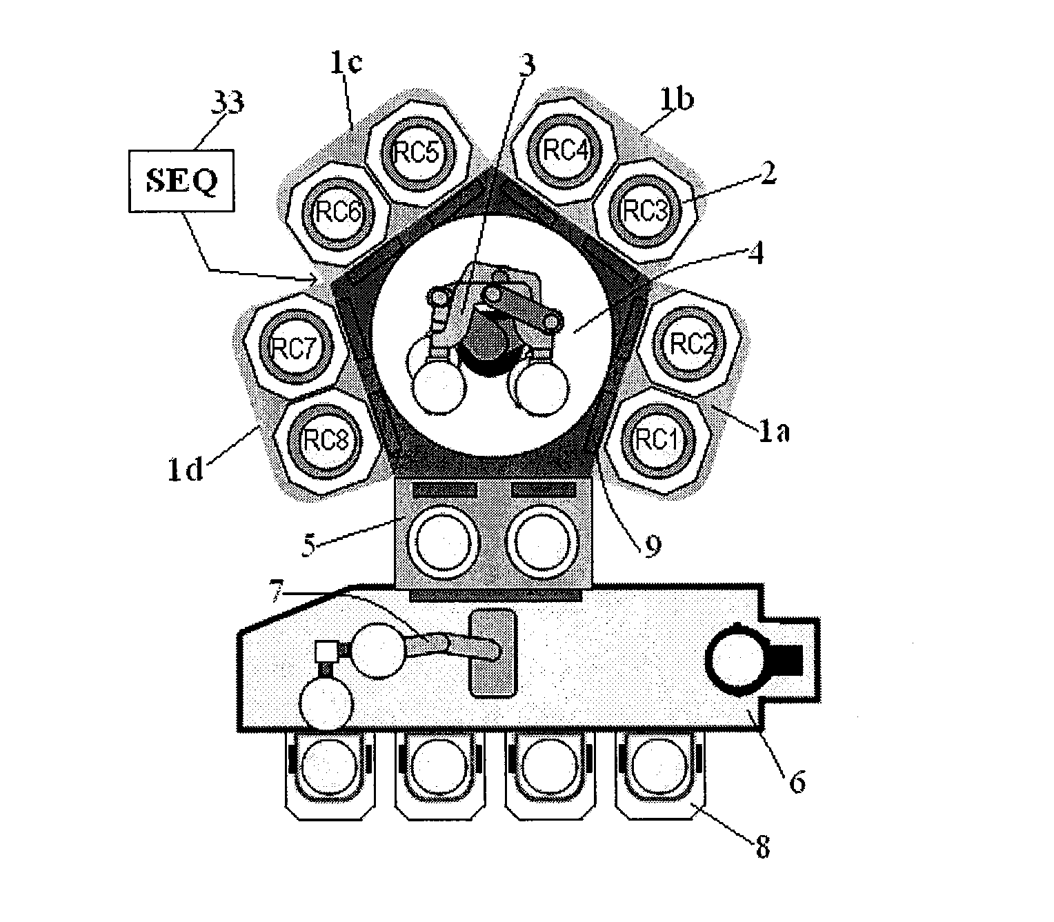 High-throughput semiconductor-processing apparatus equipped with multiple dual-chamber modules