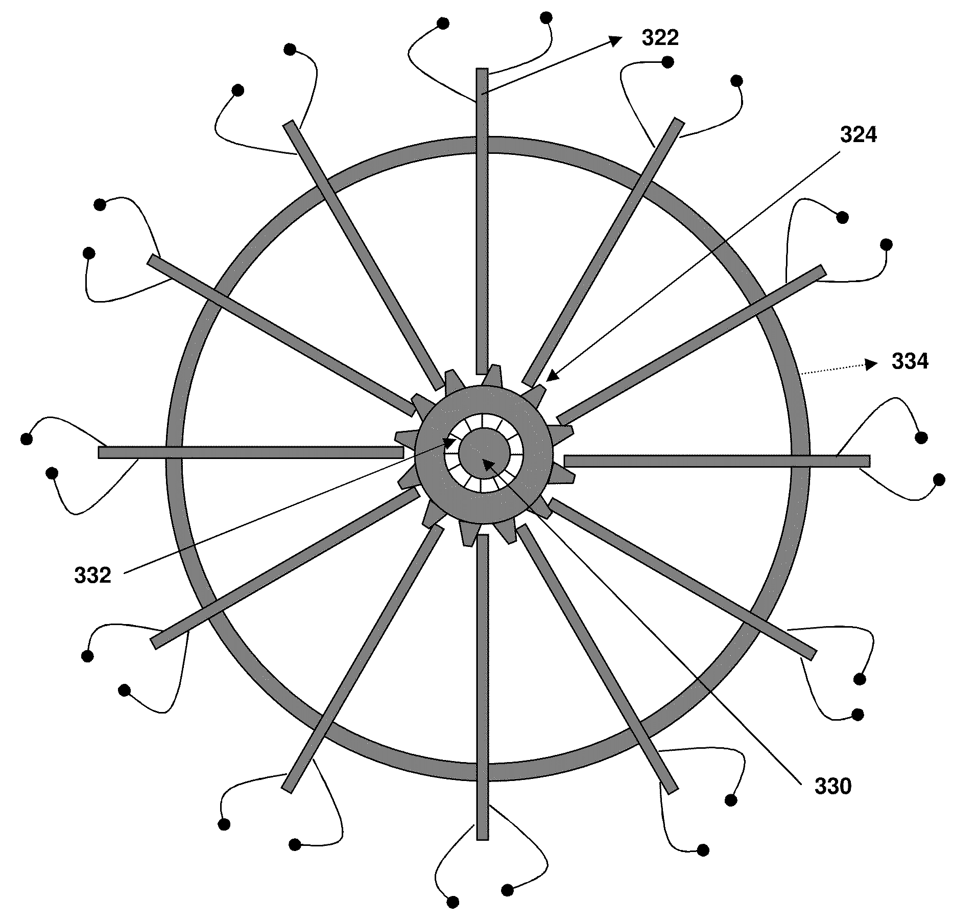 Piezoelectric windmill apparatus