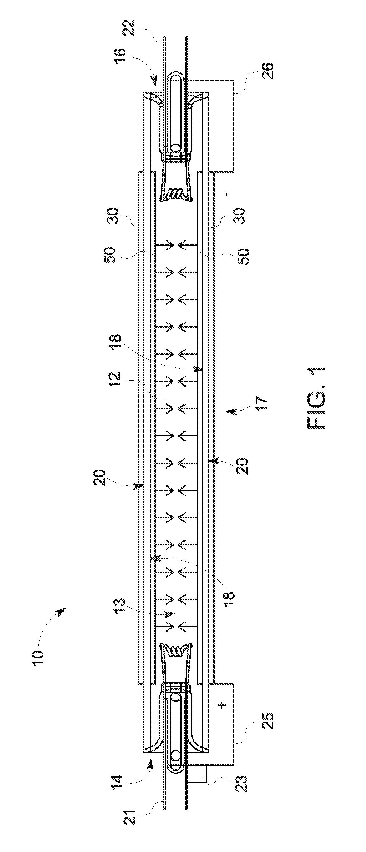 Resistive thin layer heating of fluorescent lamp