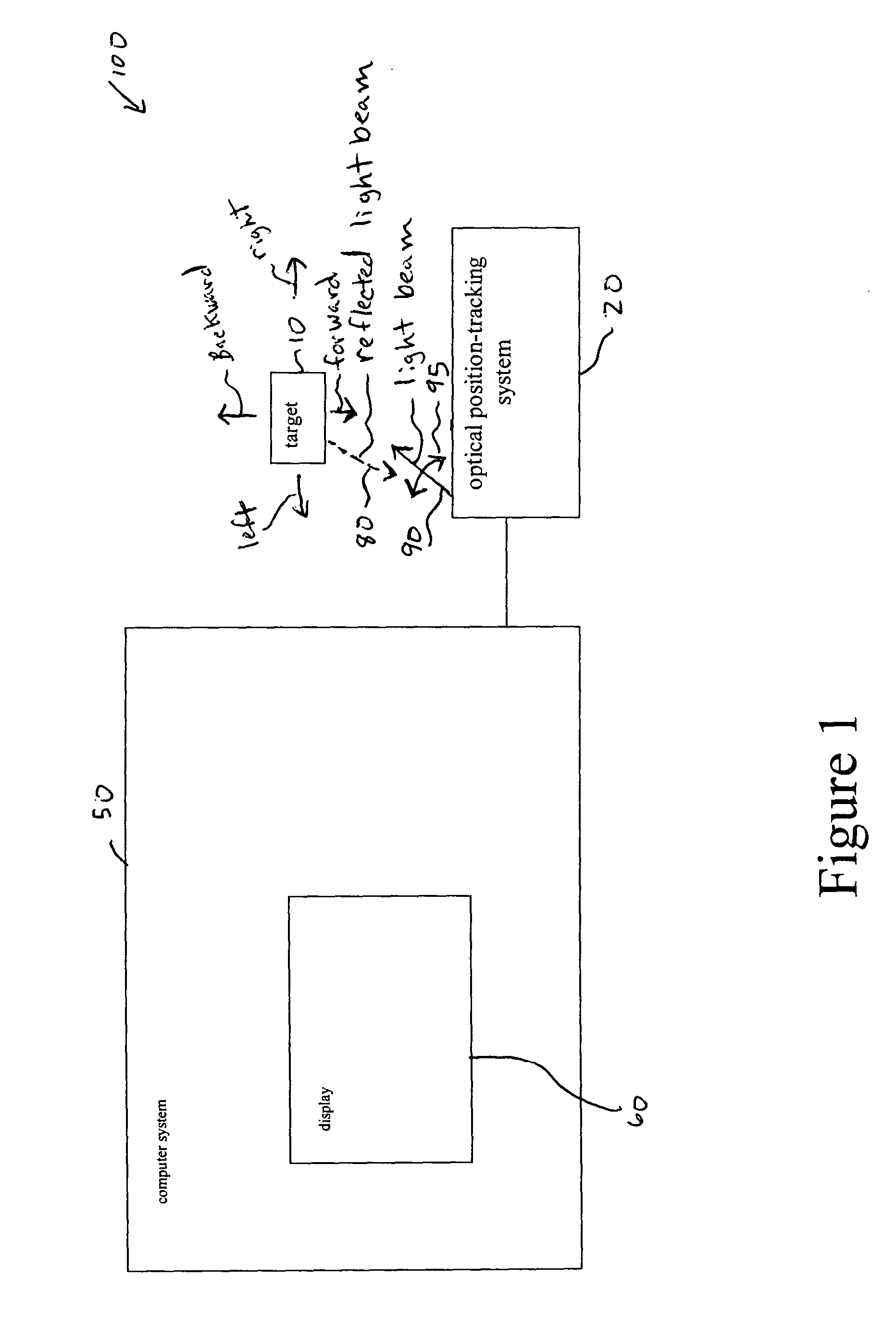 Method and system for optically tracking a target using a triangulation technique