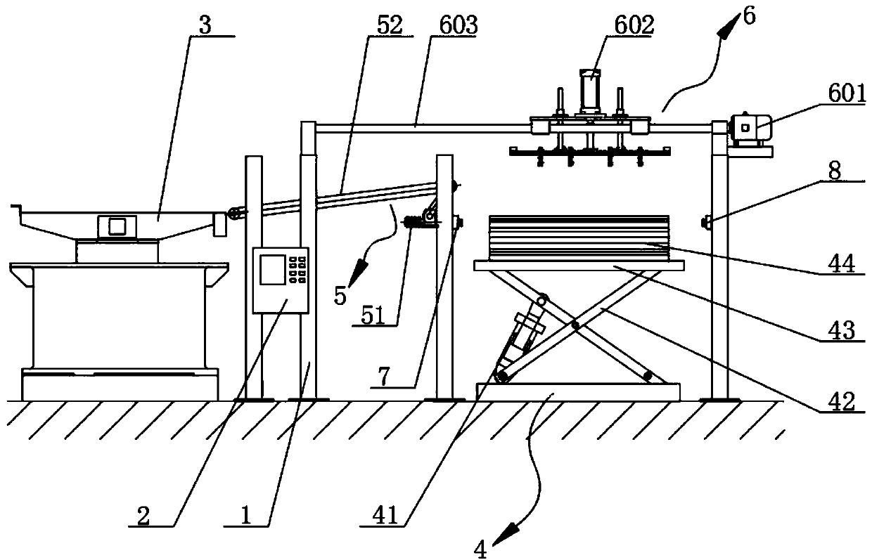 Numerical-control automatic loading mechanism of ceramic-tile polishing equipment