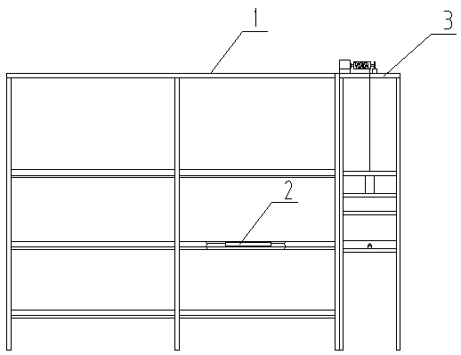 A shuttle type storage unit