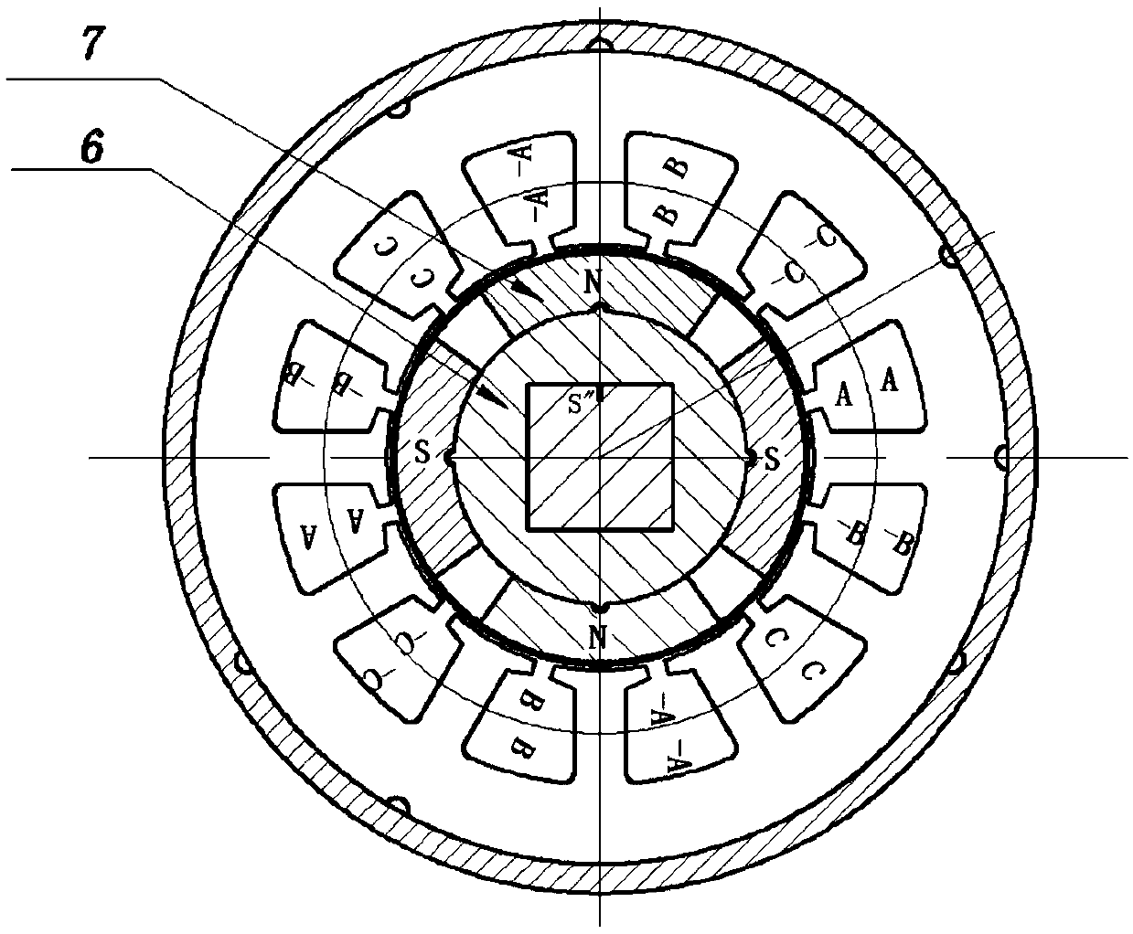 direct current brushless motor which saves the debugging process of a Hall position sensor