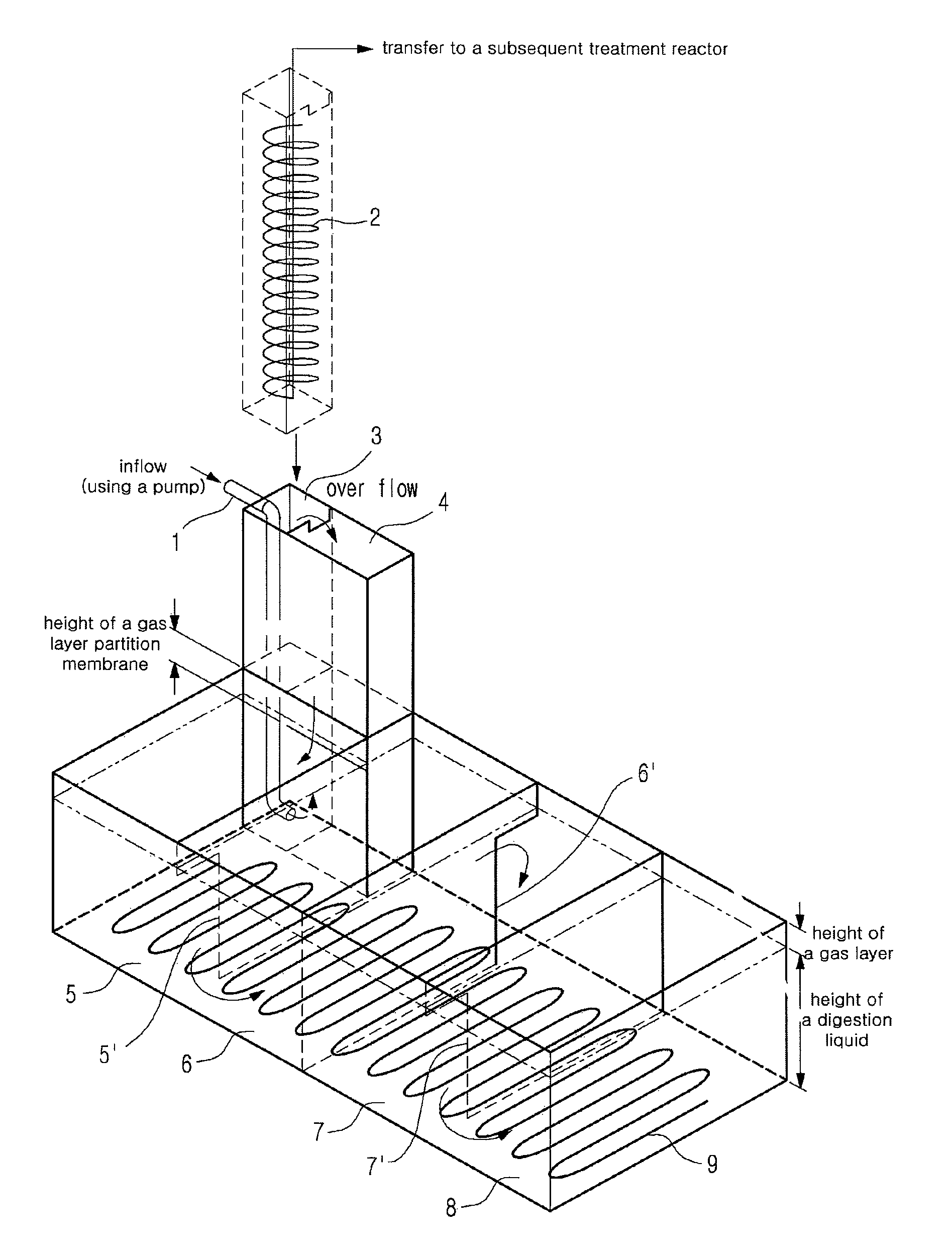 Apartment-shaped anaerobic digester for producing biogas