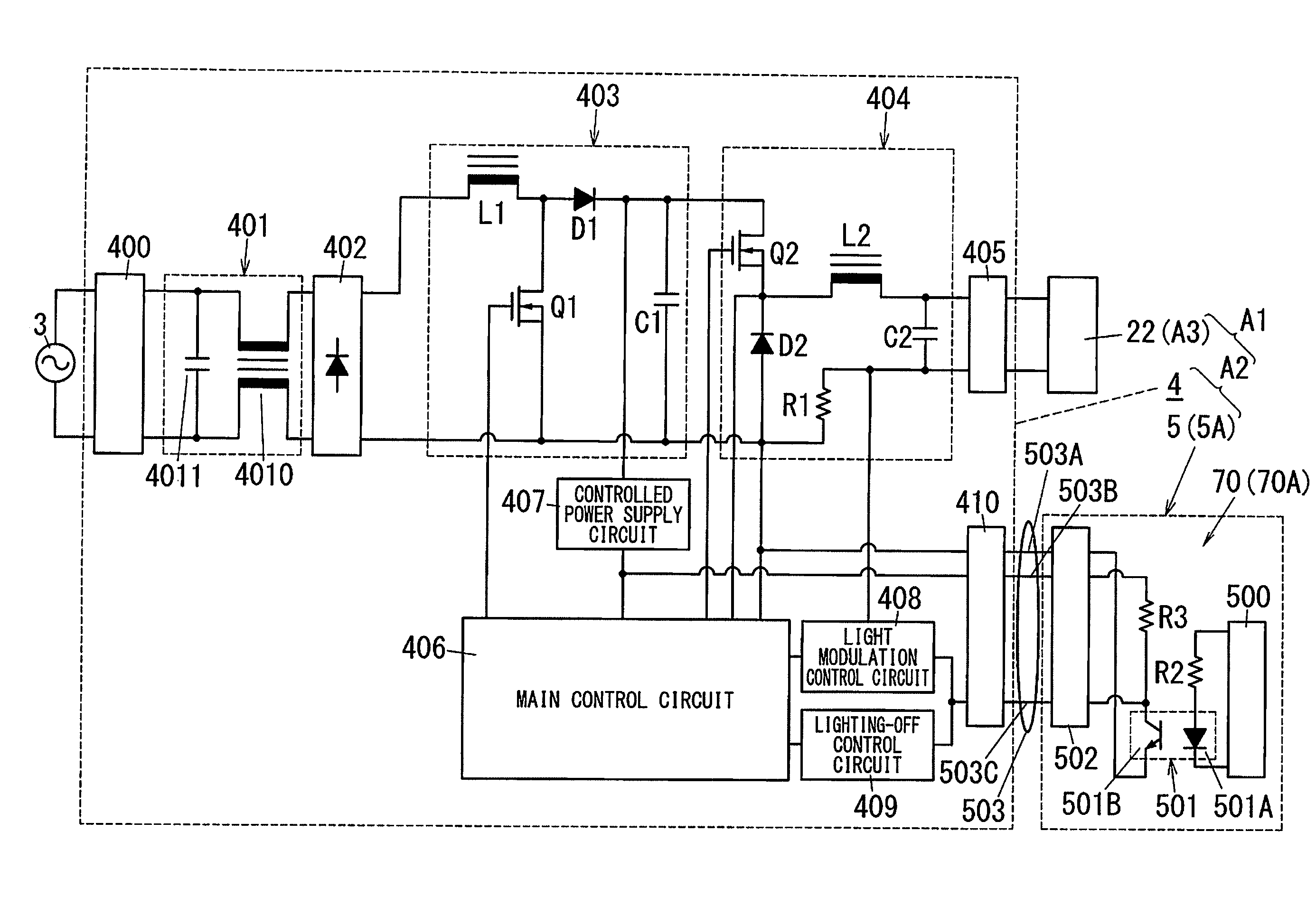 Power supply device and illumination device