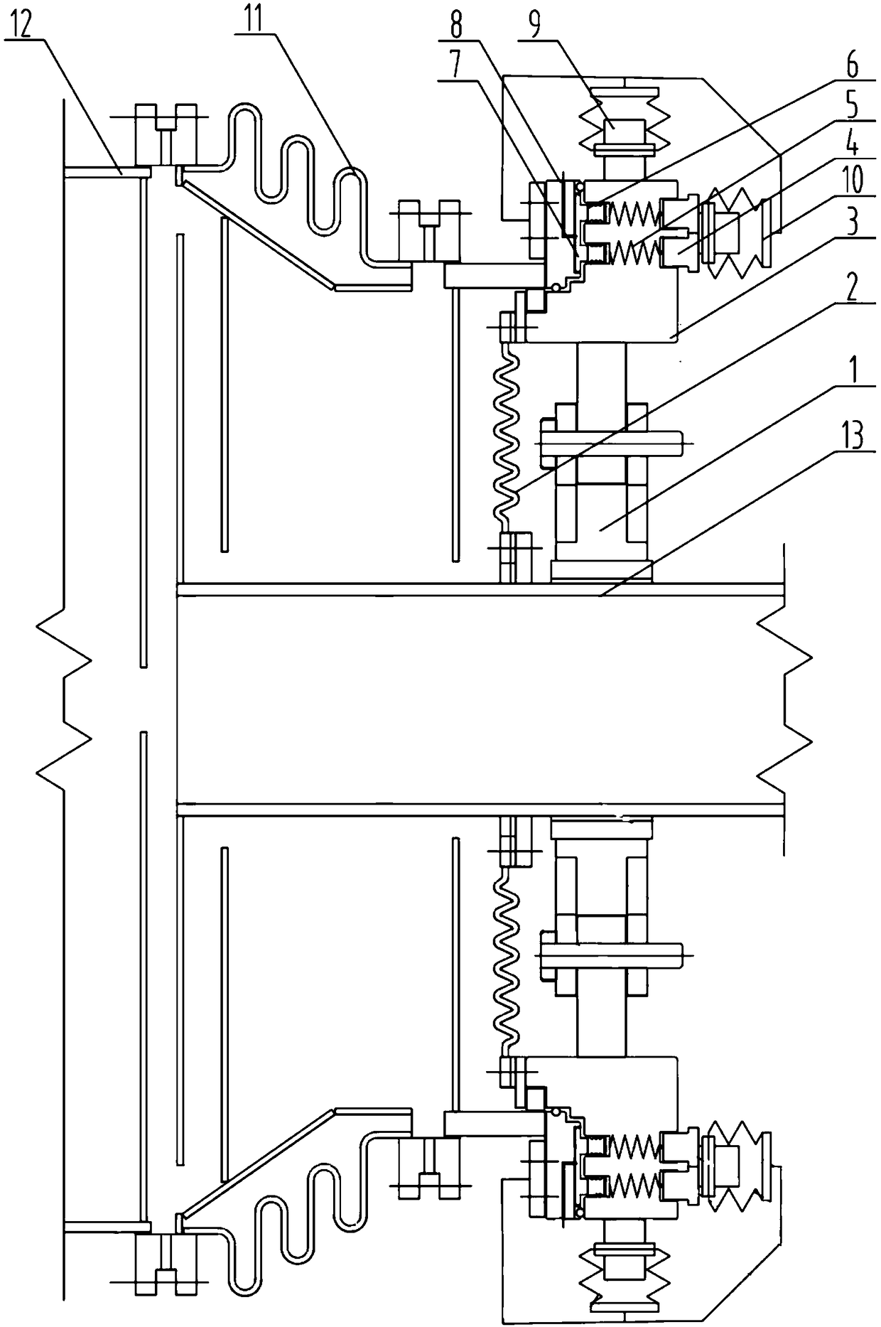 Sealing device of rotating cylinder equipment