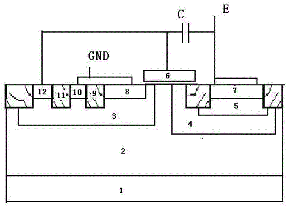 High voltage electrostatic protection structure