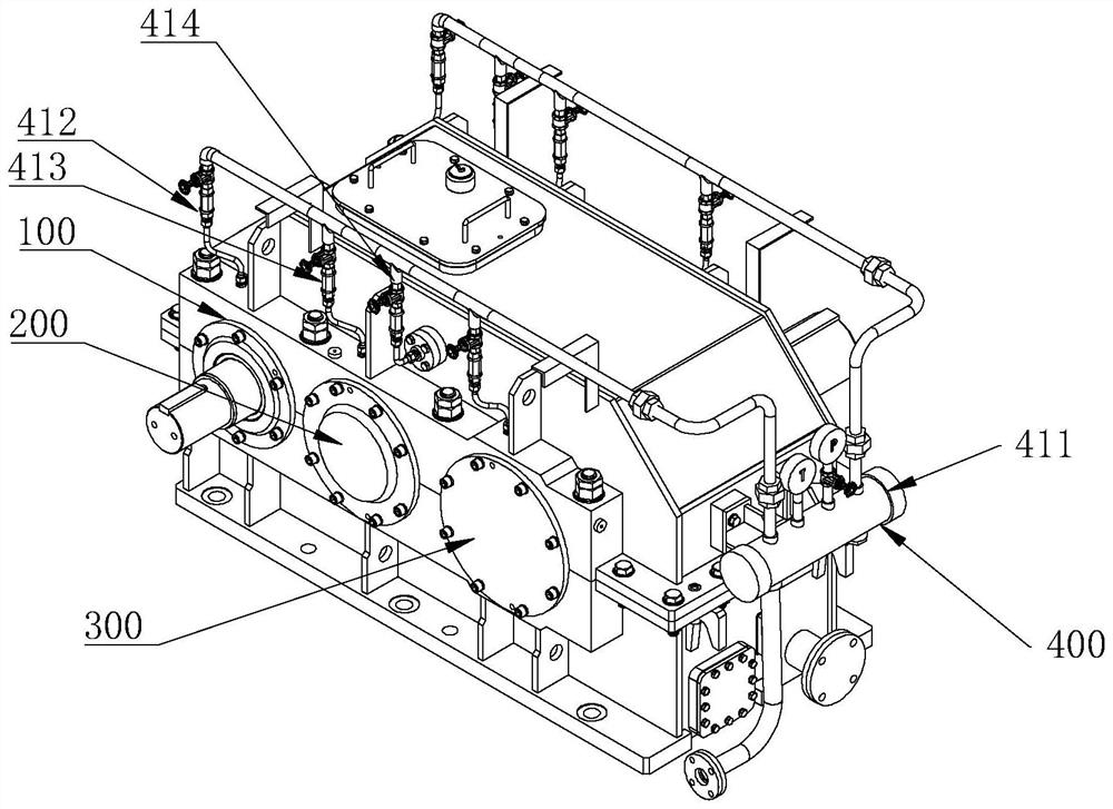 A closed-loop oil control system of a reducer and an oil control method thereof