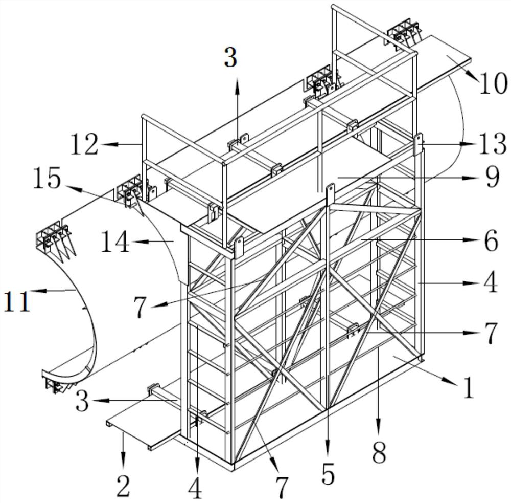 Special-shaped cable bent tower decorative plate mounting device and construction method