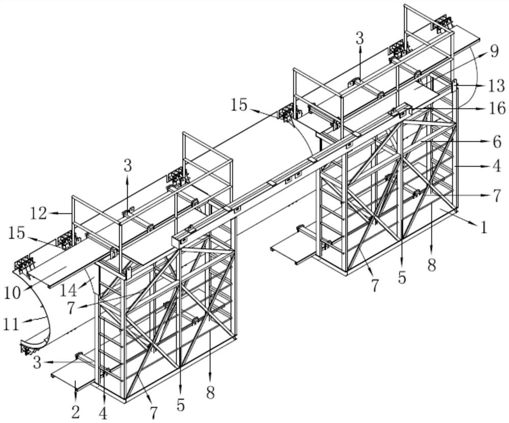 Special-shaped cable bent tower decorative plate mounting device and construction method