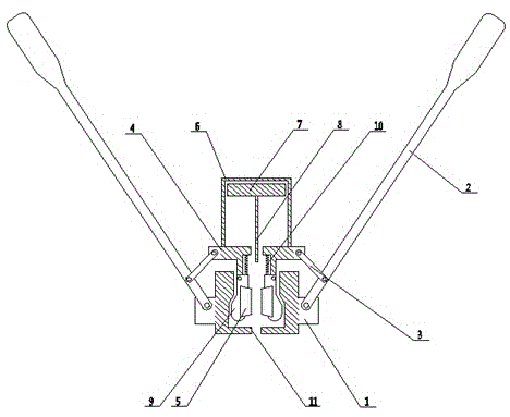 Hand riveter capable of throwing away rivet cores