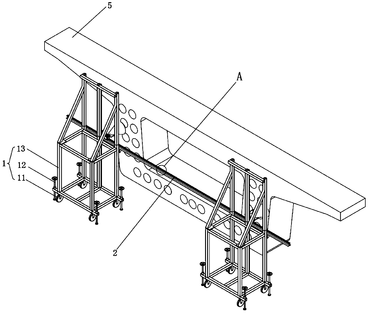 Bridge end face paint spraying device and use method thereof